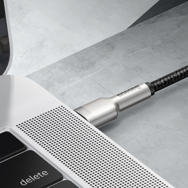 Laidas iš USB-C į USB-C Baseus Cafule 100 W 1 m juodas