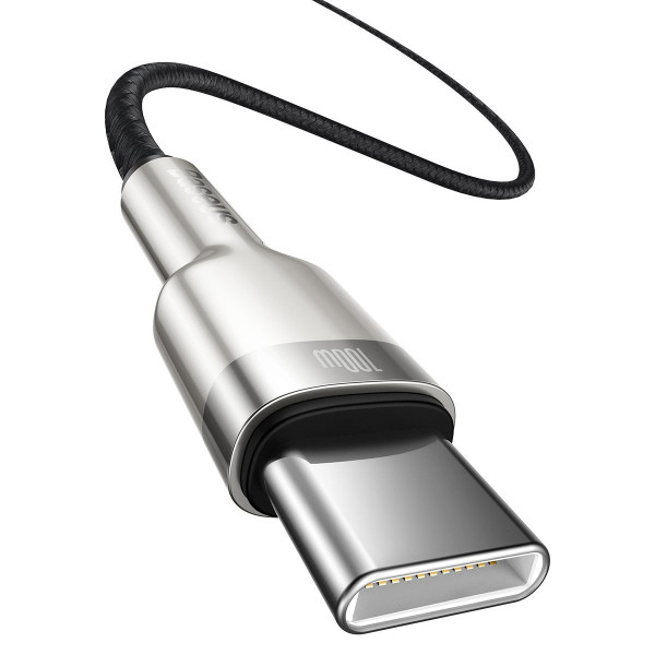 Laidas iš USB-C į USB-C Baseus Cafule 100 W 2 m juodas