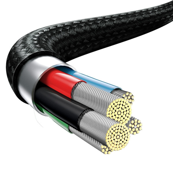 „Baseus Rapid“ serijos „trys viename“ kabelis USB-C skirtas M+L+T 20 W 15 m juodas