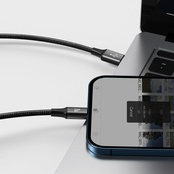 „Baseus Rapid“ serijos „trys viename“ kabelis USB-C skirtas M+L+T 20 W 15 m juodas