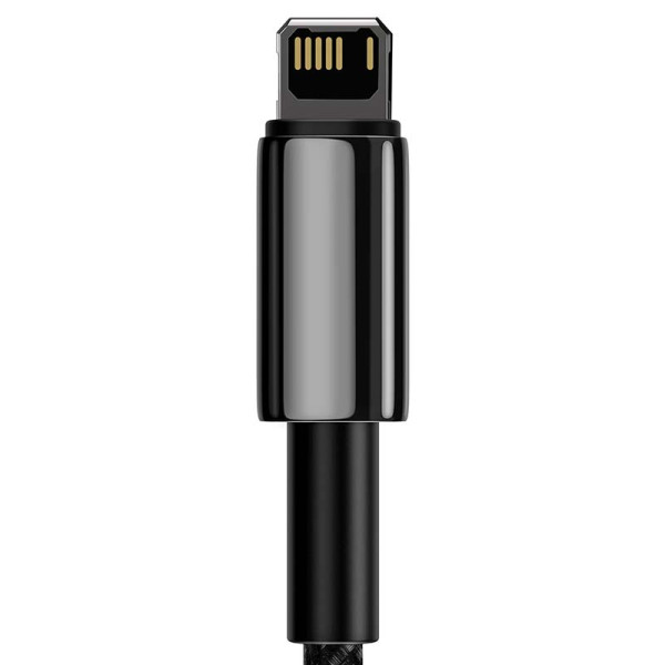 „Baseus“ volframo auksinis USB kabelis iki iP 24A 1 m juodas