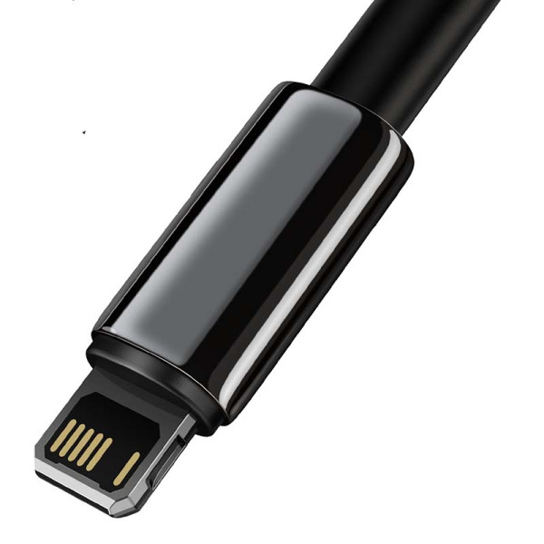 „Baseus“ volframo auksinis USB kabelis iki iP 24A 1 m juodas