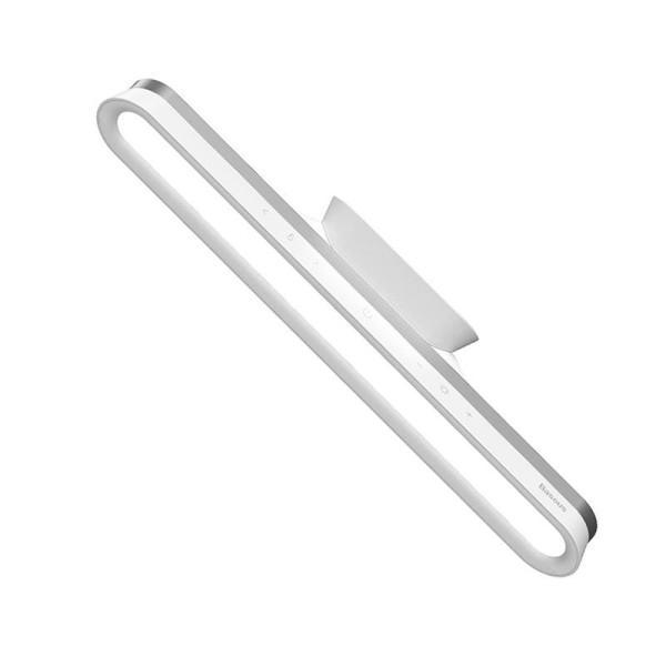 „Baseus Magnetic Stepless Lamp Pro“ su jutikliniu skydeliu balta