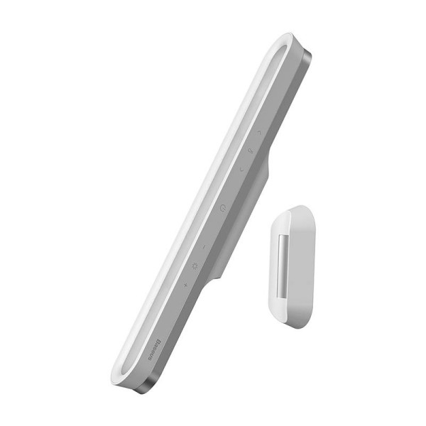 „Baseus Magnetic Stepless Lamp Pro“ su jutikliniu skydeliu balta