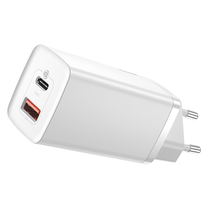 Greitas kelioninis įkroviklis Baseus GaN2 Lite USB+C 65W EU baltas Greitas kelioninis įkroviklis Baseus GaN2 Lite USB+C 65W EU baltas