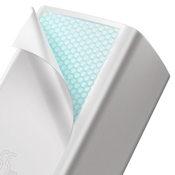 Greitas kelioninis įkroviklis Baseus GaN2 Lite USB+C 65W EU baltas