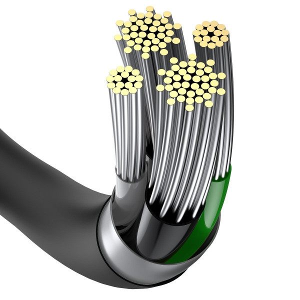 „Baseus Superior“ serijos USB kabelis iki iP 24A 1 m juodas