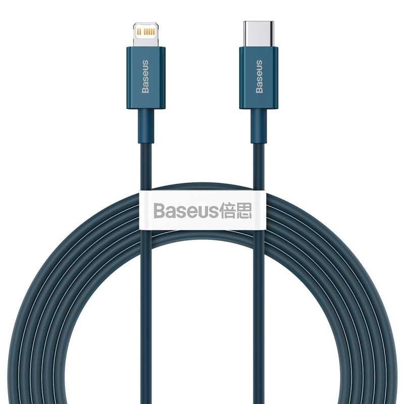 „Baseus Superior“ serijos USB-C laidas iki „iP“ 20 W PD 2 m mėlynas „Baseus Superior“ serijos USB-C laidas iki „iP“ 20 W PD 2 m mėlynas