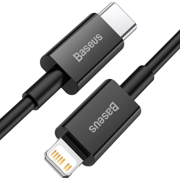 „Baseus Superior“ serijos USB-C laidas iki „iP“ 20 W PD 1 m juodas