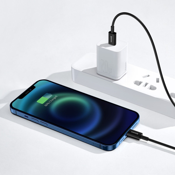 „Baseus Superior“ serijos USB-C laidas iki „iP“ 20 W PD 1 m juodas