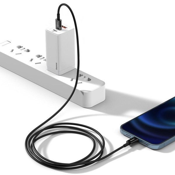 „Baseus Superior“ serijos USB-C laidas iki „iP“ 20 W PD 1 m juodas