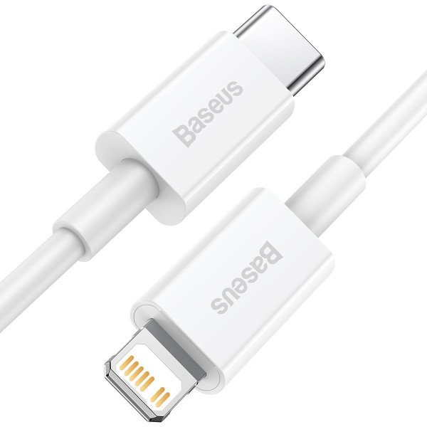 „Baseus Superior“ serijos USB-C kabelis su „Lightning“ 20 W PD 025 m baltas