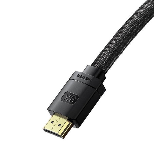 „Baseus“ didelės raiškos serijos HDMI 21 laidas 8K 60 Hz 3D HDR 48 Gbps 1 m juodas