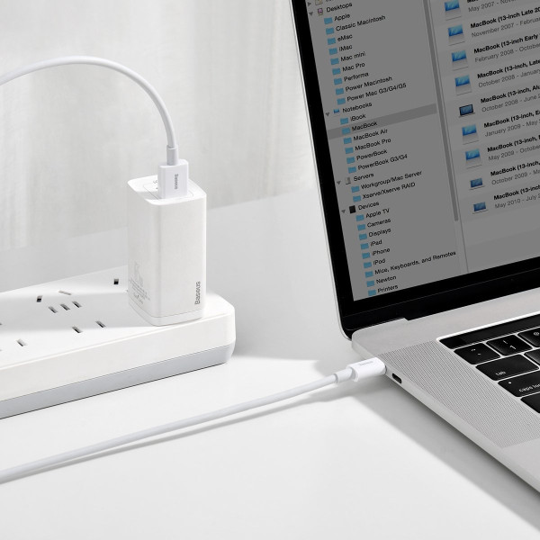 „Baseus Superior“ serijos kabelis iš USB į USB-C 66 W 2 m baltas