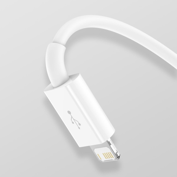USB kabelis 3in1 Baseus Superior Series USB į mikro USB / USB-C / Lightning 35A 12m balta