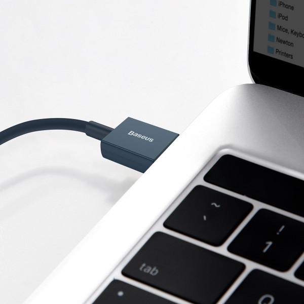 „Baseus Superior“ serijos USB kabelis iki iP 24A 2 m mėlynas