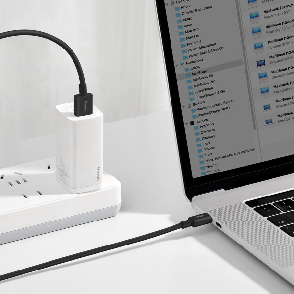 „Baseus Superior“ serijos kabelis iš USB į USB-C 66 W 2 m juodas