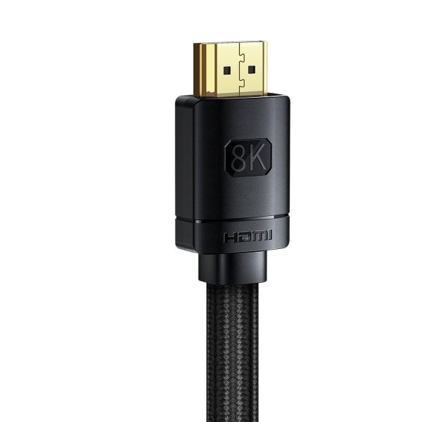 „Baseus“ didelės raiškos serijos HDMI 21 kabelis 8K 60 Hz 3D HDR 48 Gbps 2 m juodas