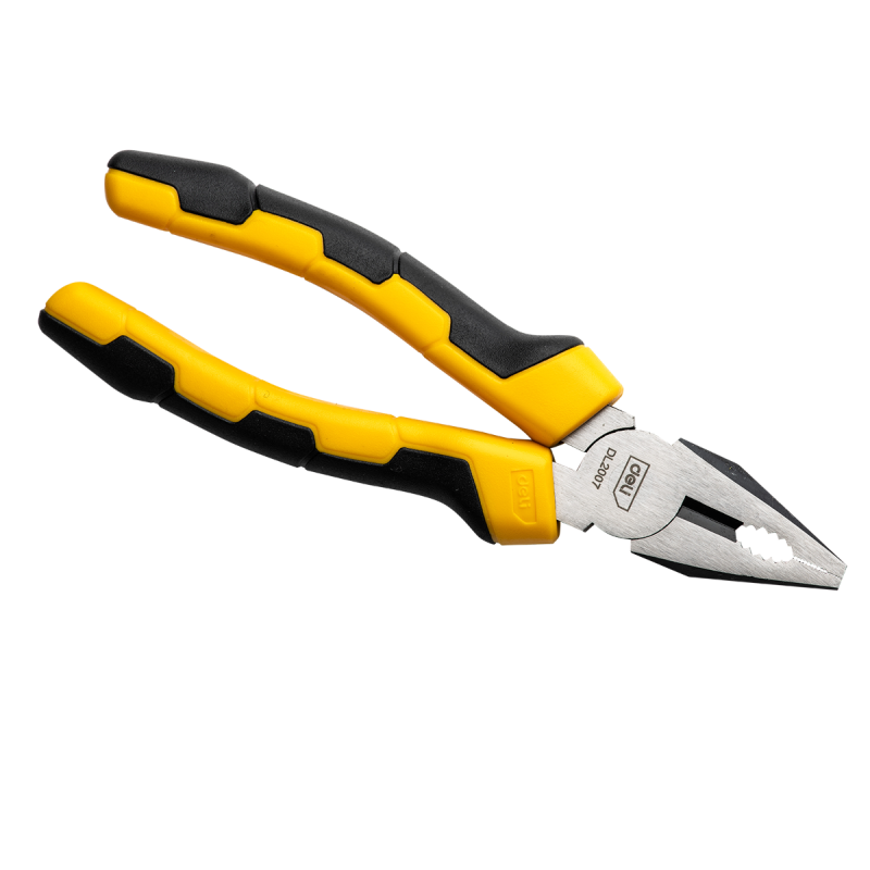 Kombinuotos replės 7 colių Deli Tools EDL2007 geltonos Kombinuotos replės 7 colių Deli Tools EDL2007 geltonos