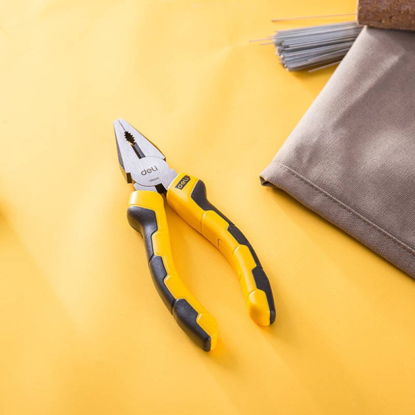 Kombinuotos replės 6 Deli Tools EDL2006 geltonos