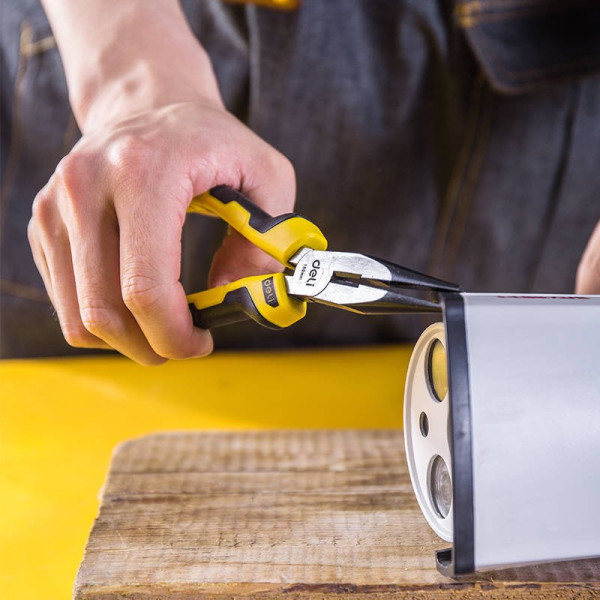 Ilgos nosies replės 6 Deli Tools EDL2106 geltona