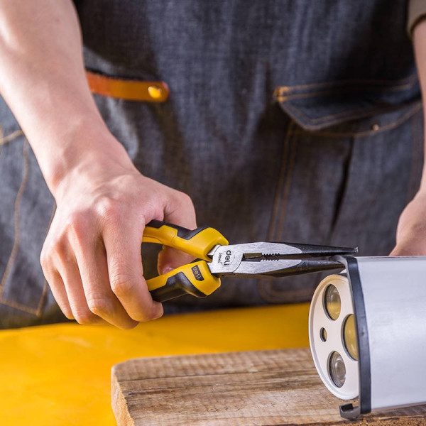 Ilgos nosies replės 8 Deli Tools EDL2108 geltona