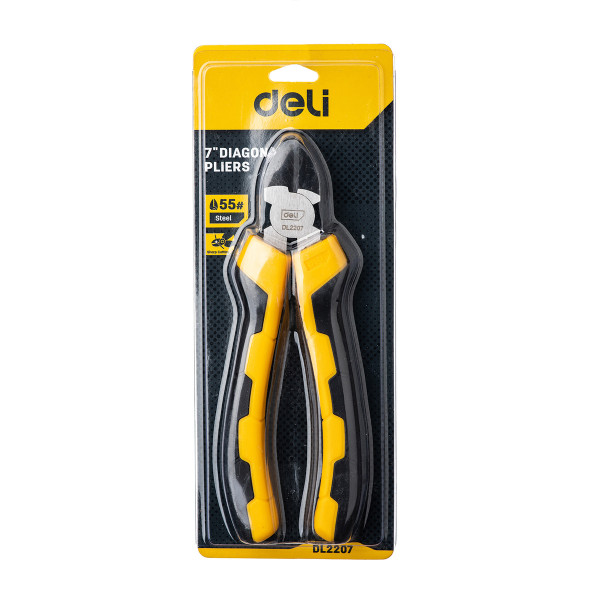 Įstrižainės replės 7 Deli Tools EDL2207 geltona