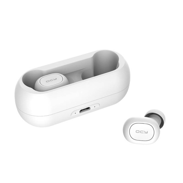 Belaidės ausinės TWS QCY T1C Bluetooth V50 balta