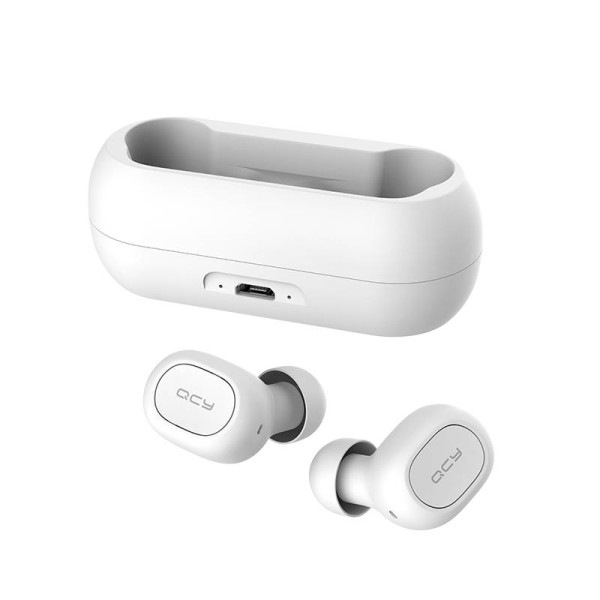 Belaidės ausinės TWS QCY T1C Bluetooth V50 balta