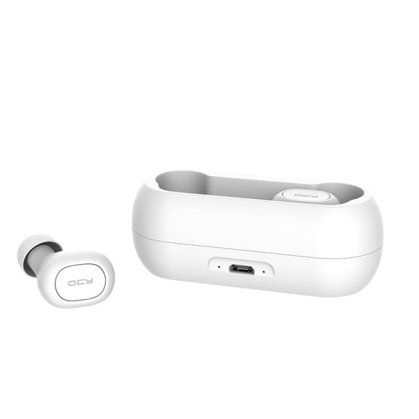 Belaidės ausinės TWS QCY T1C Bluetooth V50 balta