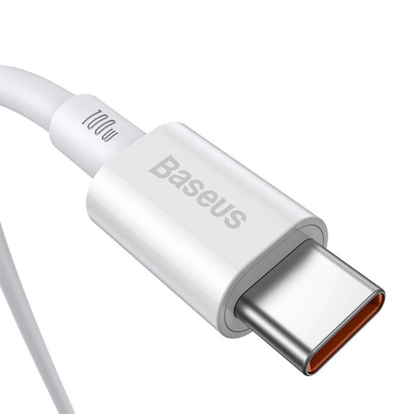 „Baseus Superior“ serijos kabelis iš USB-C į USB-C 100 W 2 m baltas