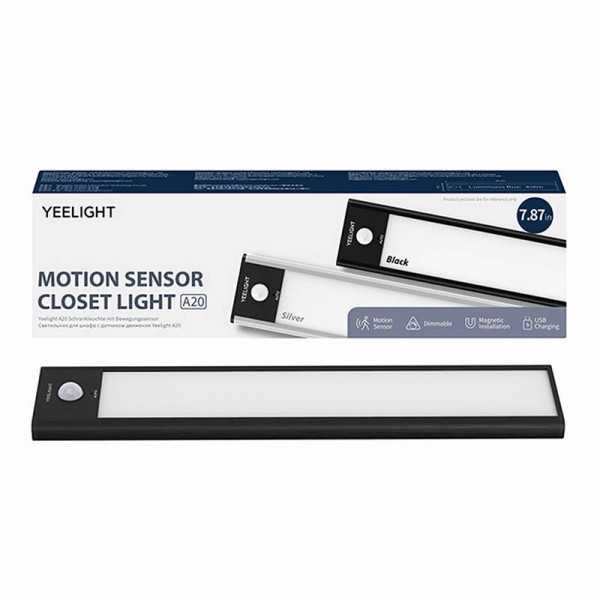 Yeelight spinta šviesiai juoda 20cm 2700K
