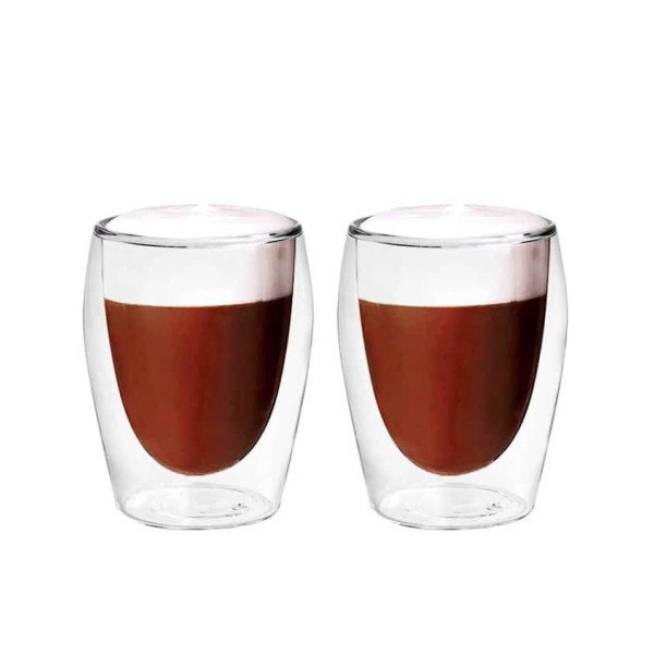 Borosilikatinio stiklo stiklinių rinkinys “Cappuccino”
