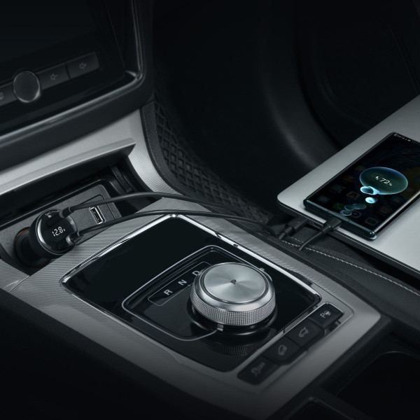 Automobilinis įkroviklis Baseus Superme USB USB-C 100W + USB-C laidas juodas