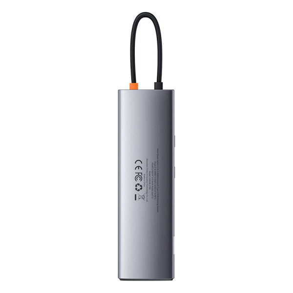 Hub 11in1 Baseus Metal Gleam Series USB-C iki 3x USB 30 + 2x HDMI + USB-C PD + Ethernet RJ45 + microSD/SD + VGA + AUX