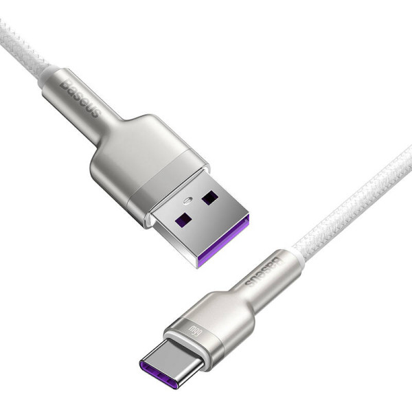 USB laidas skirtas USB-C Baseus Cafule 66W 2m baltas