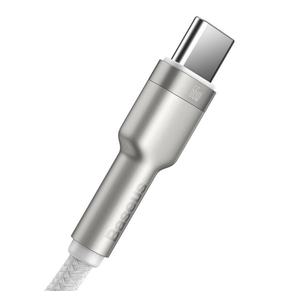 USB laidas skirtas USB-C Baseus Cafule 66W 2m baltas