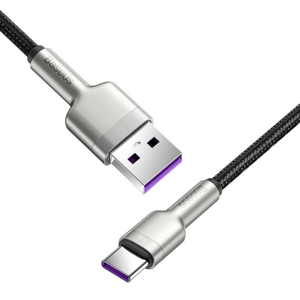USB laidas skirtas USB-C Baseus Cafule 66 W 025 m juodas