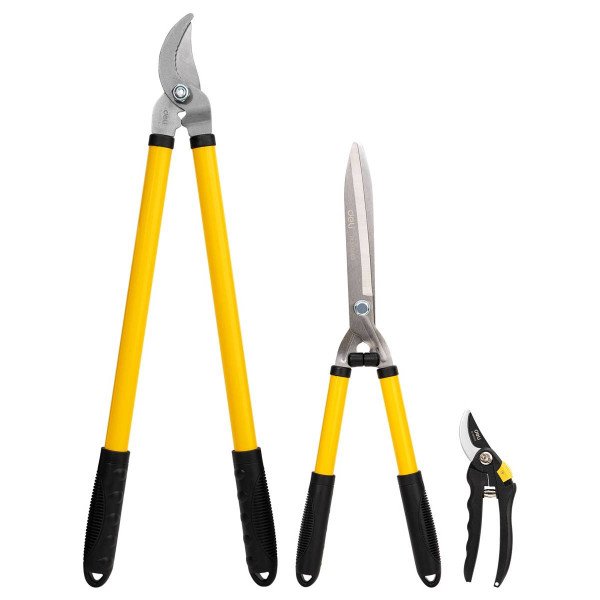 Sodo įrankių rinkinys 3 vnt Deli Tools EDL580003 geltonas