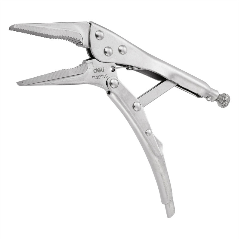 Ilgos nosies fiksavimo replės 9 Deli Tools EDL20015B sidabrinė Ilgos nosies fiksavimo replės 9 Deli Tools EDL20015B sidabrinė