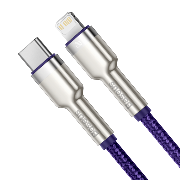 USB-C laidas skirtas Lightning Baseus Cafule PD 20W 1m žalias