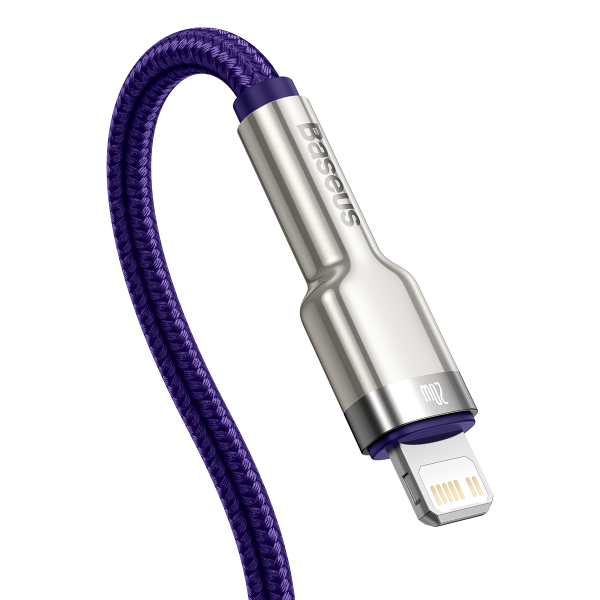 USB-C laidas skirtas Lightning Baseus Cafule PD 20W 1m žalias