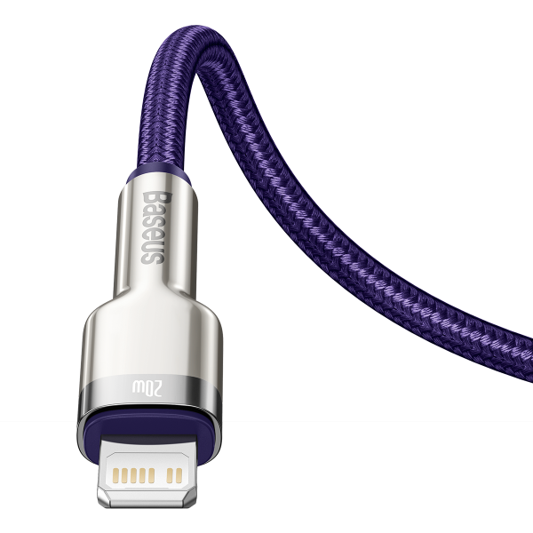 USB-C laidas skirtas Lightning Baseus Cafule PD 20W 1m žalias