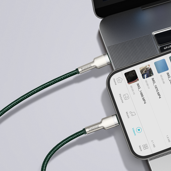 Baseus USB-C laidas skirtas Lightning 2m žalias