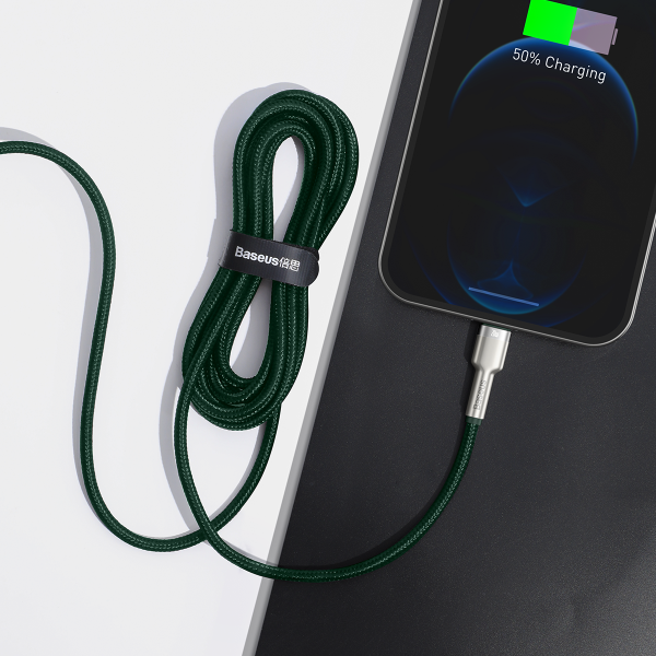 Baseus USB-C laidas skirtas Lightning 2m žalias
