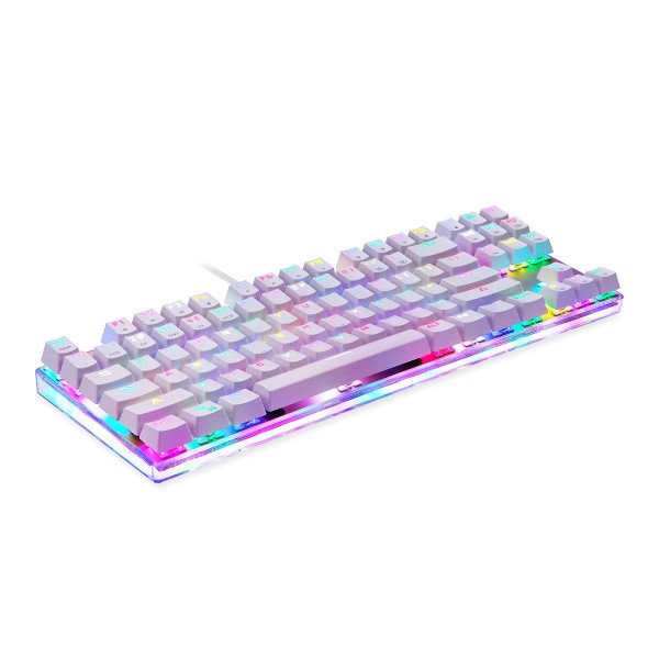 Mechaninė žaidimų klaviatūra Motospeed K87S RGB balta