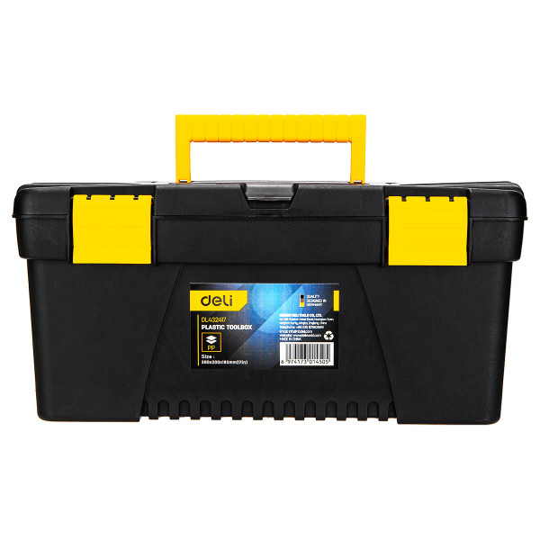 Plastikinė įrankių dėžė Deli Tools EDL432417 15 geltona