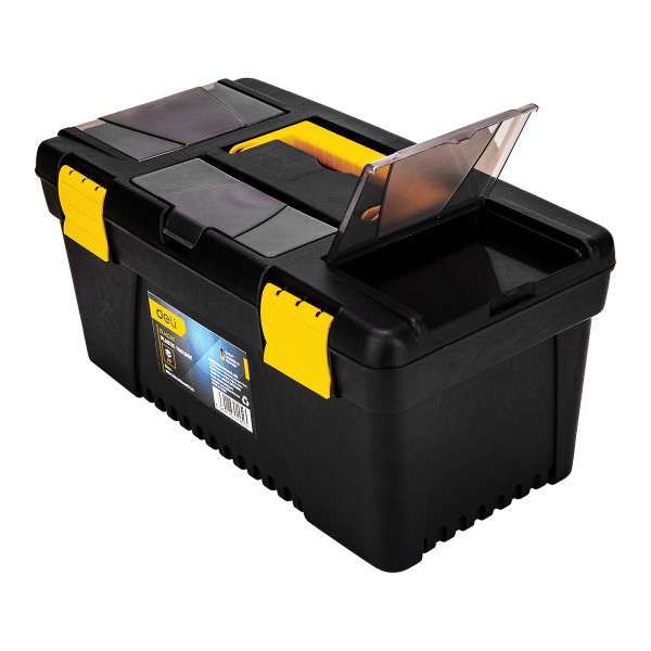 Plastikinė įrankių dėžė Deli Tools EDL432417 15 geltona