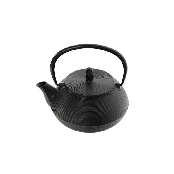 Juodas japoniško stiliaus ketaus arbatinukas, 0,8 l
