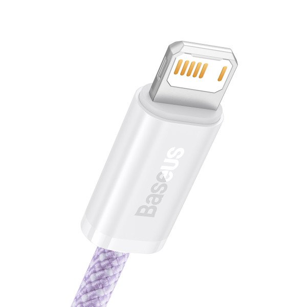 „Baseus“ dinaminis USB kabelis su „Lightning“ 24 A 2 m violetinė